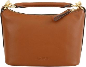 Ralph Lauren Polo ID Kalfsleren Schoudertas - Dames - Handtassen - Bruin - ONE Size - Leer - Tassen