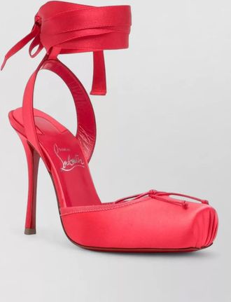 Christian Louboutin satin lace up sandals