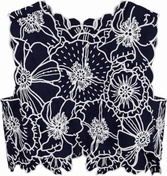 Farm Rio Top Richelieu - Dames - Tops zonder mouwen - Blauw - M - Tops
