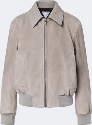 Bottega Veneta Intrecciato suede blouson jacket