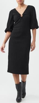 Trina Turk Madeline Textured Midi Dress in Black at Nordstrom Rack, Size 10