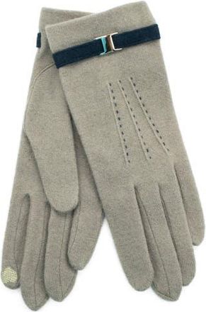 Portolano Wool Blend Gloves in Taupe/Navy at Nordstrom Rack