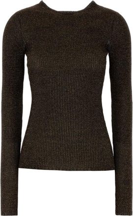 Miu Miu Brown Knitted Round Neck Sweater