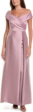 Teri Jon by Rickie Freeman Teri Jon By Rickie Freeman Mikado Off-Shoulder Overlay Skirt Gown