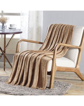 Luxury Home Embossed Scroll Throw Blanket