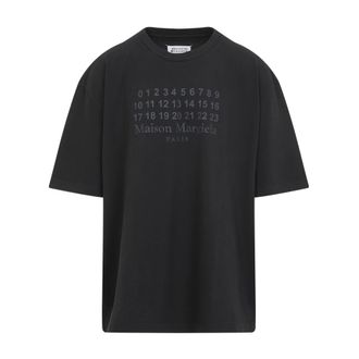 Maison Margiela T-Shirts, male, Black, M, Casual Cotton Tee Shirt