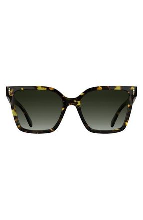 Longchamp Roseau 55mm Modified Rectangular Sunglasses in Dark Havana at Nordstrom