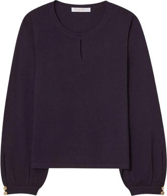 Busnel Esme Top - Dames - Blouses - Paars - XL - Wol - Overhemden