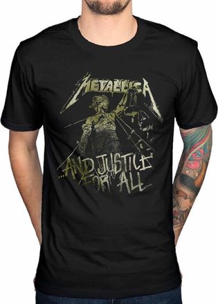 AWDIP Official Metallica and Justice for All Tracks T-Shirt Black