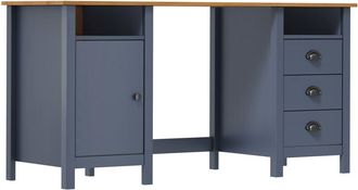vidaXL Vidaxl - Escritorio Hill Range Madera De Pino Gris 150x50x74 Cm