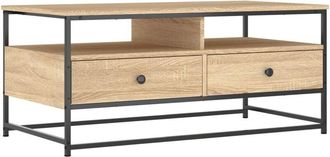 vidaXL Coffee Table Sonoma Oak 100x51x45 cm Engineered Wood vidaXL