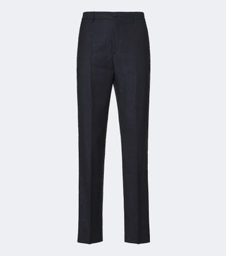 Etro Jacquard virgin wool straight pants