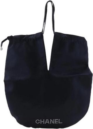 Chanel Pre-owned Satin Bucket Bag - Dames - Vintage Tas - Zwart - ONE Size - Satijn - Vintage