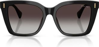 Ralph Lauren 53mm Square Sunglasses in Black/grey Gradient at Nordstrom