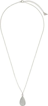 Sterling Forever Pav&eacute; Cubic Zirconia Teardrop Pendant Necklace in Silver at Nordstrom