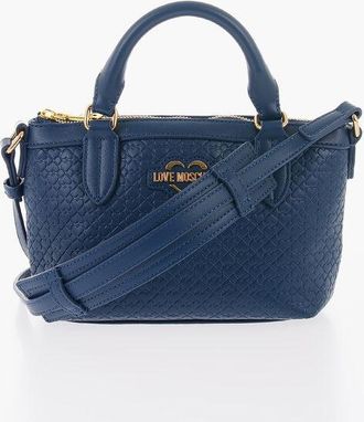 Moschino LOVE Faux Leather VALENTINA Crossbody Bag with all-Over Hear size Unic