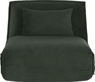 Maisons du monde Sillón cama de 1 plaza de pana verde