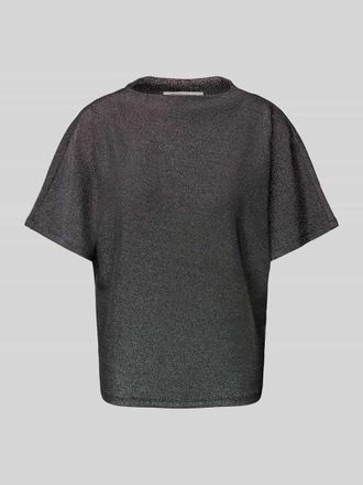 Tom Tailor Denim Regular Fit T-Shirt mit Effekt-Garn in Black, Gr&ouml;&szlig;e L