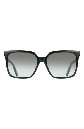 Ferragamo 57mm Rectangle Sunglasses in Black at Nordstrom