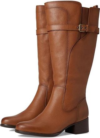 Naturalizer Kenna Wide Calf Knee High Boots Womens Boots English Tea Leather : 6.5 M (B)