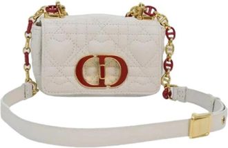 Dior Pre-owned Vintage Mini Schoudertas - Dames - Vintage Mini Tas - Wit - ONE Size - Leer - Vintage