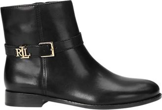 Ralph Lauren Brooke Enkellaarsjes - Dames - Schoenen - Zwart - Maat: 39 EU Leer