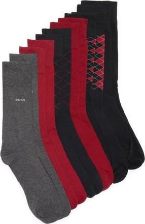 BOSS 6-Pack Assorted Crew Socks Gift Box in Black at Nordstrom Rack