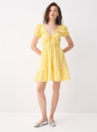 Twik Womens Organic cotton gauze tiered dress