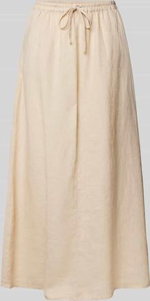 Emily van den Bergh Leinenrock mit Tunnelzug in Sand, Gr&ouml;&szlig;e 42