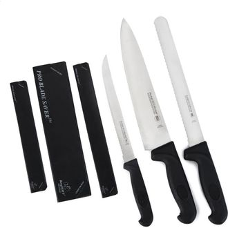 Berghoff Soft Grip 3-Piece Stainless Steel Knife Set in Black/Silver at Nordstrom Rack