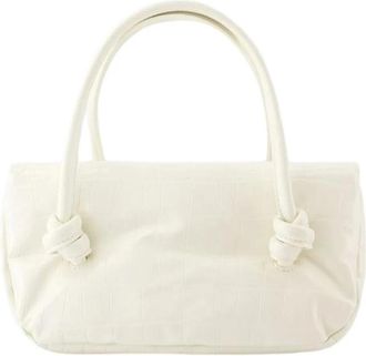 Jil Sander Tangle Schoudertas - Dames - Handtassen - Beige - ONE Size - Leer - Tassen