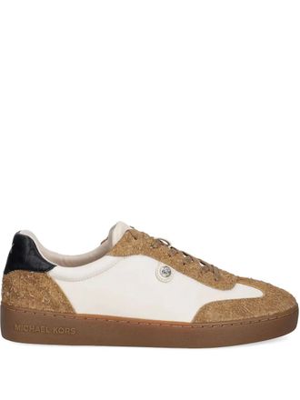 Michael Michael Kors leather sneakers - women - Suede/Cotton/Polyester/Spandex/Elastane/Rubber - 6 - White