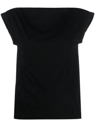 Rick Owens Mouwloze top - Zwart