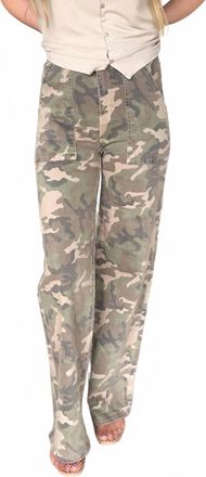 Daze Kendall High Rise Wide Leg Jeans In Camouflage