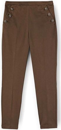 Motivi Skinny broek in technische katoen - Dames - Slim Fit Broeken - Groen - XS - Katoen - Broeken
