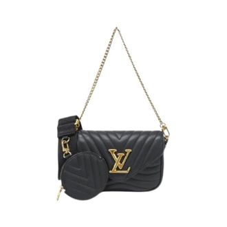 Louis Vuitton Pre-owned Multi Pochette Calf Shoulder Bag - Dames - Pre-owned - Zwart - Maat: ONE Size Leer