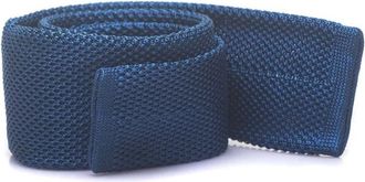 HUGO BOSS Zijden Gebreide Stropdas - Heren - Stropdassen - Blauw - ONE Size - Accessoires