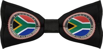 Generic Logo Of South Africa Flag Mens Bow Tie Adjustable Pre-tied Bowtie Stylish Print for Party Wedding Work