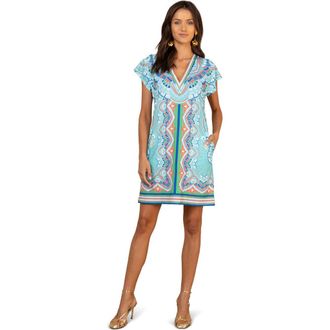 Hale Bob Betty Jersey Dress in Turquoise at Nordstrom, Size X-Small