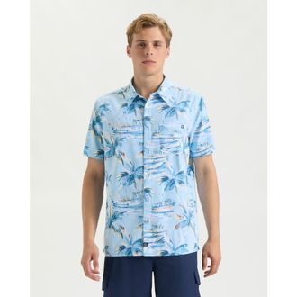 Salt Life Tropic Reverie Woven Shirt in Aquarius at Nordstrom, Size Xx-Large