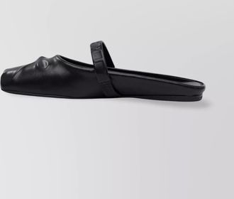 Marni square toe strappy flat sole loafers