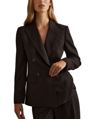 Reiss Evelyn Double-Breasted Wool-Blend Blazer