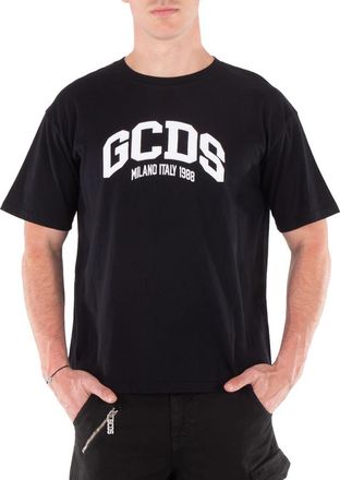 GCDS Black Logo Lounge Cotton T-Shirt, Size X-Small