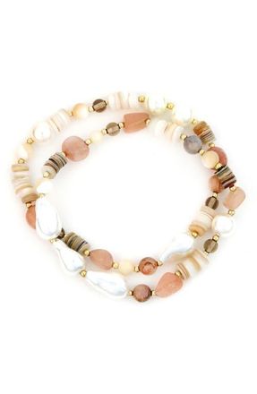 Panacea Stone 2-Row Bracelet in Ivory at Nordstrom