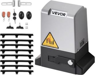 OEM Abridor De Puerta Corrediza El&eacute;ctrico 550 W Para Puertas De Hasta 25 M Carga De 1500 Kg Con Cremallera De Nailon, Sensor Infrarrojo, 2 Controles Remot