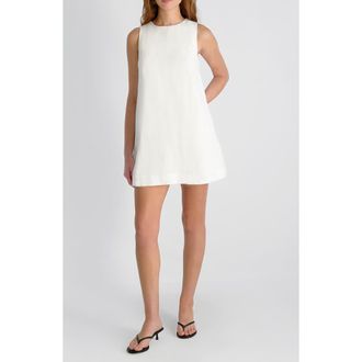 French Connection Copper Sleeveless Shift Minidress in Summer White at Nordstrom, Size X-Small