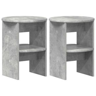 vidaXL Armario Auxiliar 2 Pcs Gris Concreto &Oslash;40 X 50 Cm Vidaxl