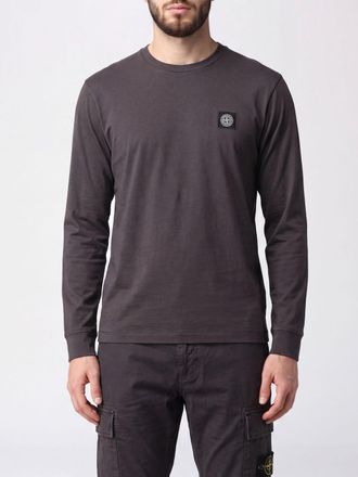 Stone Island Slim Fit Long-Sleeve Cotton T-shirt with Compass Logo