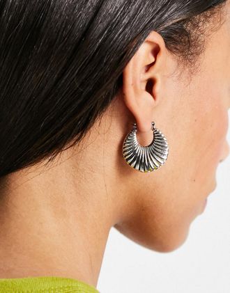 Whistles Orecchini a cerchio spessi color argento