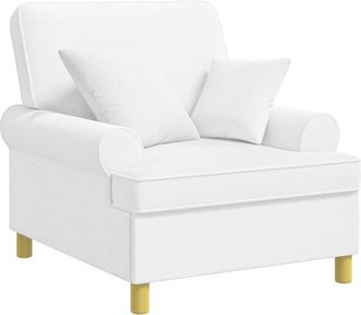 vidaXL Sill&oacute;n Xl Con Cojines Blanco Tela Vidaxl